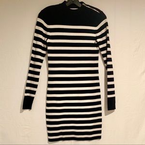 Black and white sweater dress